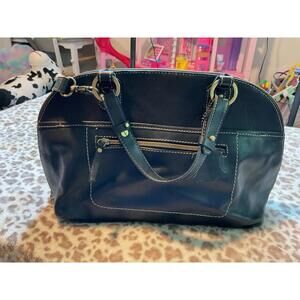 Giani Bernini  Black Leather Satchel Bag